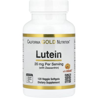 California Gold Nutrition, Luteïne met Zeaxanthine, 20 mg, 120 Plantaardige Softgels