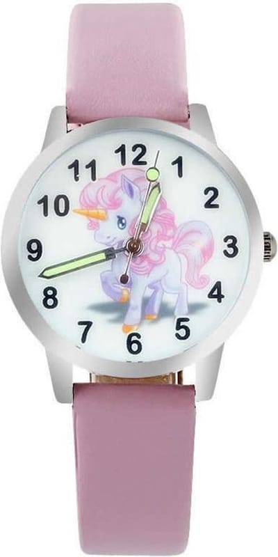 Eenhoorn horloge met glow in the dark wijzers