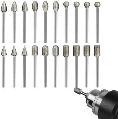 Set van 20 Dremel accessoires voor graveren, slijpen, polijsten en boren in steen en glas