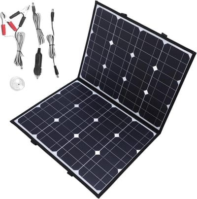 Opvouwbaar Zonnepaneel - Draagbare Energie - Buiten Opladen - Dubbele USB Poorten - 200W - Zwart