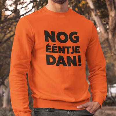 Oranje Koningsdag Trui Nog Ééntje Dan XS