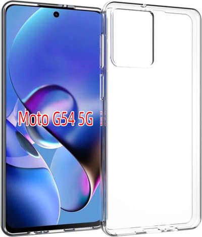 MobyDefend Hoesje - Geschikt voor Motorola Moto G54 - Transparante TPU Backcover - Volledig Doorzichtig