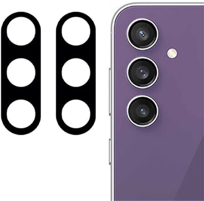 Camera lens Protector 2x Geschikt voor: Samsung Galaxy S25 Plus - screen protector - glas - bescherm je camera - beschermglas - Zwart