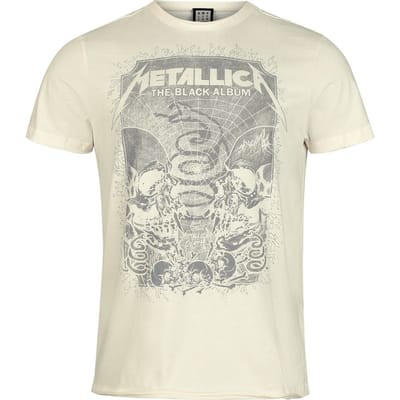 Metallica T-shirt - Amplified Collection - Inverted Black Album - S tot 3XL - voor Mannen - gebroken wit
