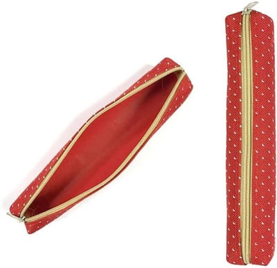 Kleurige Oxford Pennentas voor Kinderen en Volwassenen - Handige en Draagbare Etui voor School, Kantoor en Reizen (Rood)