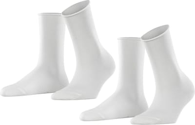 Esprit Basic Pure 2-Pack eenkleurig katoen multipack sokken dames wit - maat 39-42