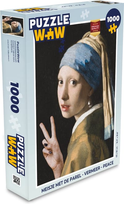 Puzzel Meisje met de parel - Vermeer - Peace - Legpuzzel - Puzzel 1000 stukjes volwassenen