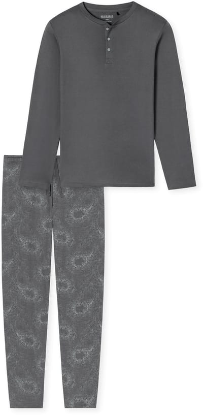 Schiesser – Fine Interlock – Pyjama – 182027 – Anthracite – Maat M