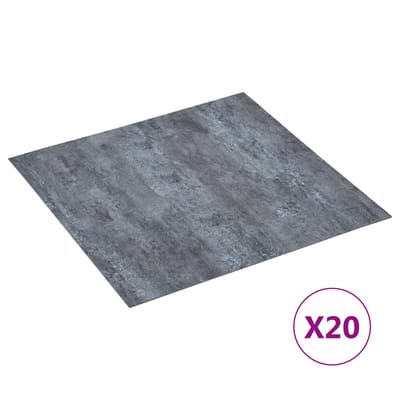 vidaXL - Zelfklevende - Vloerplanken - Grijs - Marmer - 30,5 - x - 30,5 - cm - 20 - st - PVC