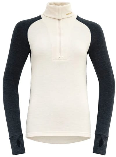 Devold Of Norway Expedition Merino Silk Half Rits Lange Mouw T-shirt Wit M Vrouw
