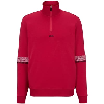 Boss Heren Regular Sweatshirt met lange mouwen (Rood)