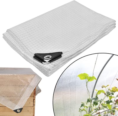 KOTARBAU® Afdekzeil, Polyethyleen, 2 x 4 m, Transparant, Met Ogen, UV-Bestendig, Beschermzeil, Afdekzeil Waterdicht, Zeil Afdekking, Bouwzeil, Tuin, Groot Formaat
