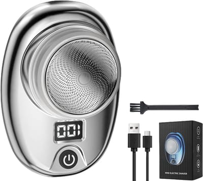 Elektrisch Scheerapparaat - Mini Scheerapparaat - Glad Scheren - Compact Draagbaar - 30 Min Opladen - Zilver