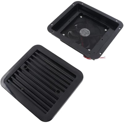 Dailygoods - Auto-uitlaatventilator - Koelventilator - Sterke wind - Zwart - Luchtuitlaat ventilatie - Optimale luchtstroom - Geschikt voor auto