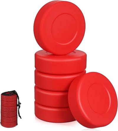 Hockey Pucks - Straat Pucks - Hockey Training - Mat Ontwerp - 7.00X2.10X2.10CM - Rood
