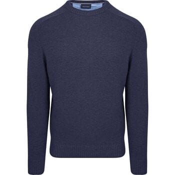 Suitable Lamswol Trui Ronde Hals Donkerblauw (navy) - Maat XXL - Heren - Pullover - Sweater