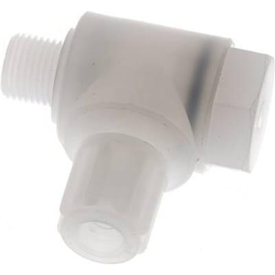 6x4mm & G1/8'' PVDF L-Vorm Knelfitting Buitendraad Banjo Bout 10bar