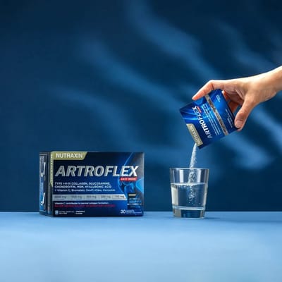 Nutraxin Artroflex Easy Move | 30 Sachets | Voedingssupplement met Glucosamine, Chondroïtine, MSM & Collageen | Ananassmaak
