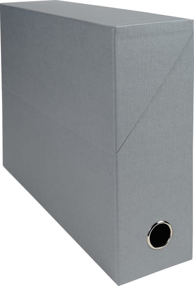 Exacompta 5x Transportdoos Rug 90mm - canvas papier - Grijs - 89526E