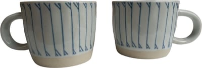 Floz Design mokken met groot oor - voor koffie of thee - handgemaakt aardewerk - set van 2 - fairtrade