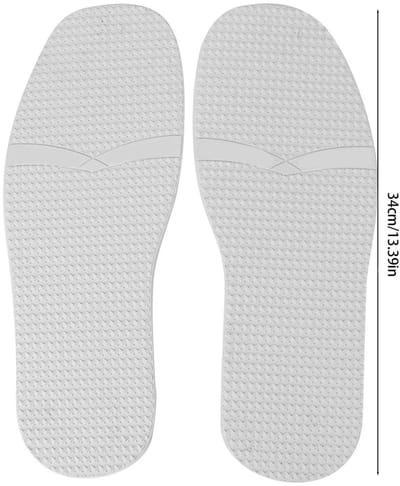 Dailygoods- Reparatiezool Antislip - Natuurlijke Rubber - Slijtvaste Korrelzool - Verhoogde Zool - Wit - Geschikt voor Leren Schoenen - Schoenzool