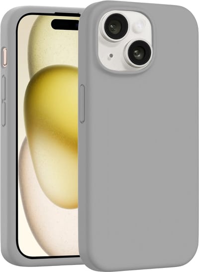 Coverzs luxe siliconen MagSafe hoesje geschikt voor iPhone 14 (grijs) - MagSafe, shockbestendig, premium bescherming