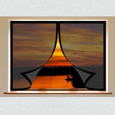 Vliegenhor Raam - Horren Raamdecoratie - Insecten Buiten Houden - Magnetisch Automatisch Sluitend - 60 x 120 cm - Zwart
