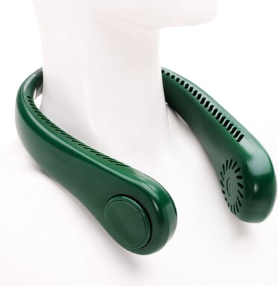 Handsfree oplaadbare nekventilator - 360° luchtstroom voor gebruik binnen en buiten - Reisaccessoires voor volwassenen - 1 kleur willekeurig gekozen