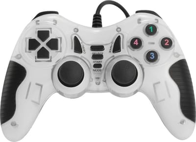 USB gamecontroller met 1.8m draad - voor PC – Wit