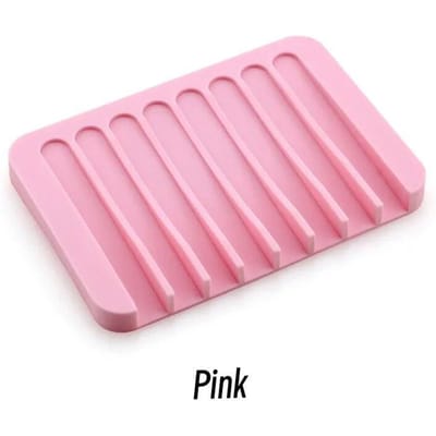 1 stuks gratis punch zeepdoos afvoer zeephouder creatieve keuken badkamer aanrecht antislip plank roze