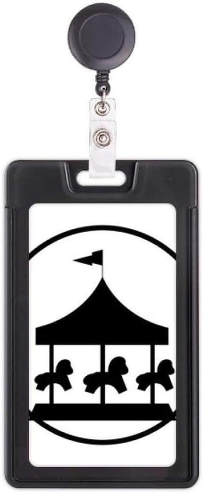 Badgehouder - Kaarthoes - Identificatie Tonen - Intrekbaar koord - 10.4 x 6.2 cm - Zwart