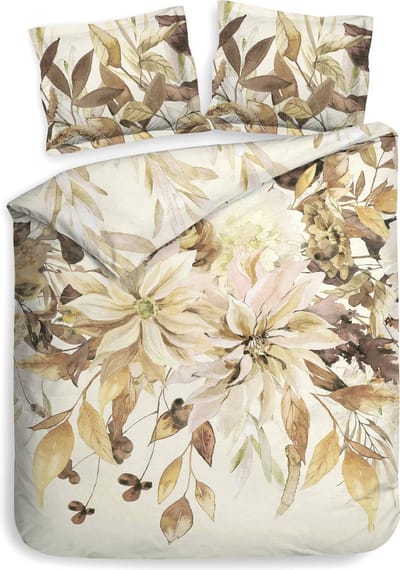 Heckettlane Horatia Dekbedovertrek - Tweepersoons - Katoensatijn - 200x200-220cm - Off-White