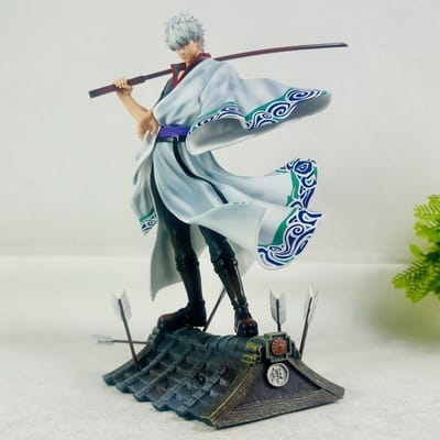 Anime Gintama Sakata Gintoki 2.0 Geüpgradede Dakgevecht GK Actiefiguur Bureaudecoratie PVC Modieus Kinderspeelgoed Geboortedatum Cadeaus gray