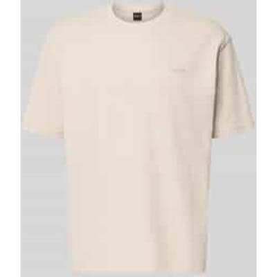 Regular fit t-shirt van puur katoen model 'Te_Rib'