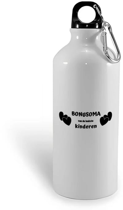 Hacebo® - bonusoma van de leukste kinderen waterfles - Oma - de leukste bonusoma - verjaardag - cadeautje voor oma - kado - geschenk - water fles - 400ML