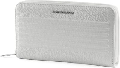 MANDARINA DUCK Leren Portemonnee I-Con Wallet Optical White Wit