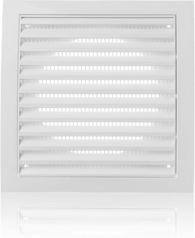 Ventilatierooster Kunststof - Ventilatieafdekking - Luchtstroom Verbeteren - Geïntegreerd Insectengaas - Ø 125mm - Wit