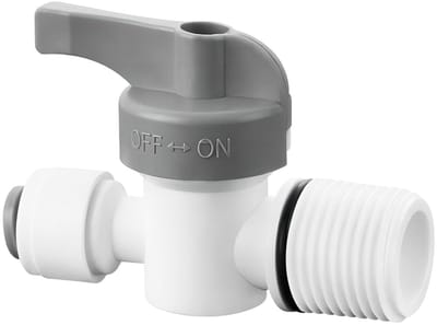 Dailygoody - 1/4" Male Quick Connect Waterfilter Fitting met Ball Valve