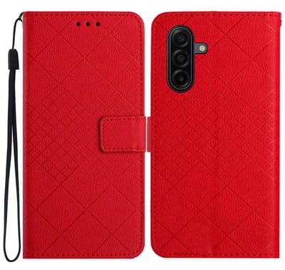 Coverup Hoesje - Geschikt voor Samsung Galaxy A57 Hoesje - Coverup Rhombus Book Case - Rood