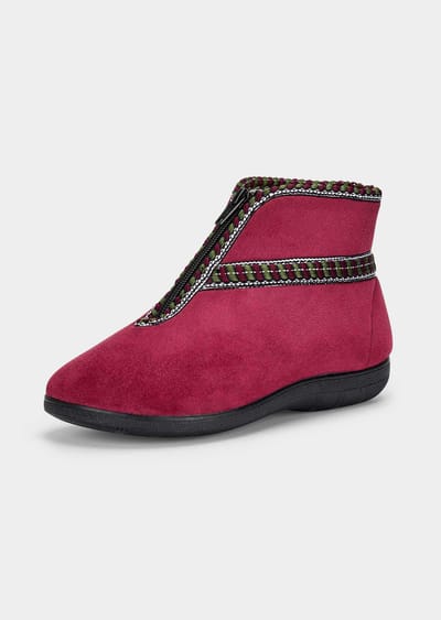 Pantoffels met een hoge schacht - bordeaux - Gr. 36 van Goldner Fashion