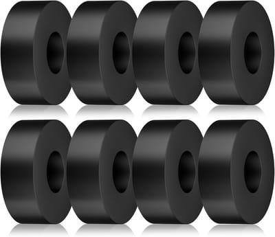 Set van 8 Rubber Isolatie Pads voor Mechanische Vibration Demping - 4cm OD, 1.2cm ID, 1cm Dikte, Antivibratie en Geluidsisolatie Ringen