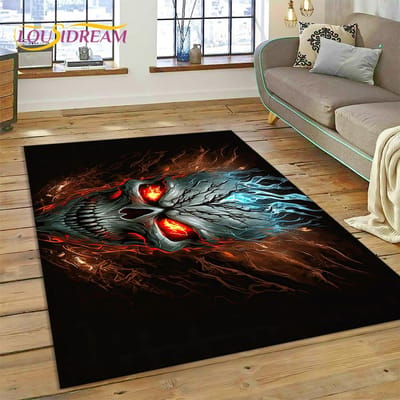 Gotische Horror Monsters Demon Geest Tapijt Vloerkleed voor Slaapkamer Woonkamer Huis Sofa Decoratie, Kinder Spel Groot Decor Vloermat 40x60cm( 15x23in )
