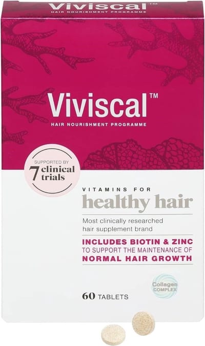 Viviscal Vrouw Haargroei Supplement 60 stuks - Voedt dunner wordend haar - Bevordert de bestaande haargroei van binnenuit - Wetenschappelijk bewezen