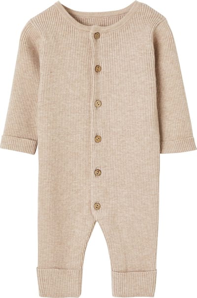 Vertbaudet Geribde babypyjama met lange mouwen