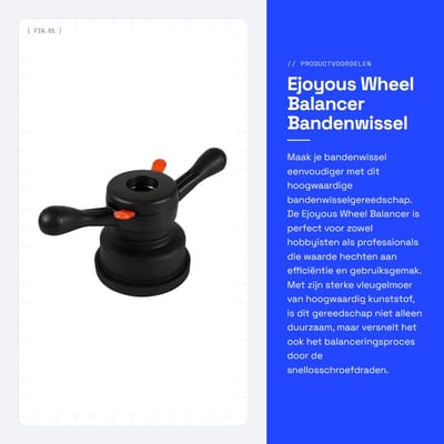 Dailygoods- Bandenwisselgereedschap Snelspanner - Vleugelmoer/Drukbeker - Balanceermachine - Duurzaam Kunststof - Binnendiameter 36 mm - Verstelbaar ontwerp