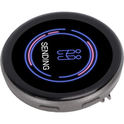 Épingle Électronique Drôle Badge Écran Tactile avec Écran HD de 1,7 Pouce Transférer Photos Vidéo pour Sacs à Dos Vêtements Noir blue