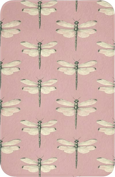WC mat 40x60 cm - Antislip - Lillibellen - Patroon - Roze - Toiletmat - Vloermat - Douchemat - Toilet tapijt - Toiletmatten