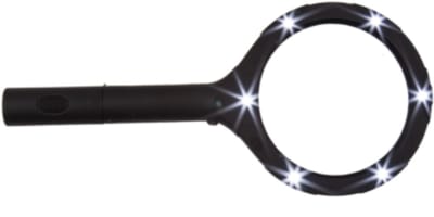 Vergrootglas met licht - Met 6 led lampjes - 24 cm - Loep met verlichting