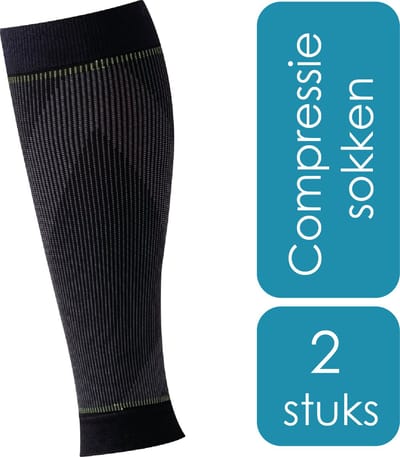 Pediq Compressie sokken L - 2 stuks - Voorkom blessures & spierpijn, sneller herstel - Heren & dames