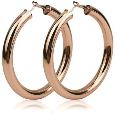 Punk 70mm Diameter Hoepel Oorbellen Voor Vrouwen Statement Oorbellen Mode Sieraden Accessoires UKMOC beige